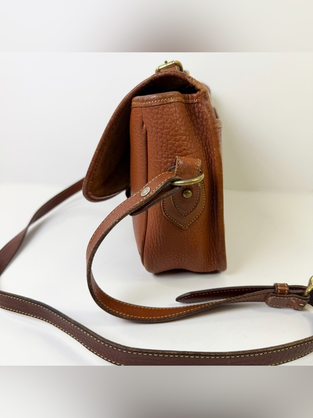 Dooney & Bourke Brown Leather City Satchel with Handle and Strap All Weather - Picture 5 of 16